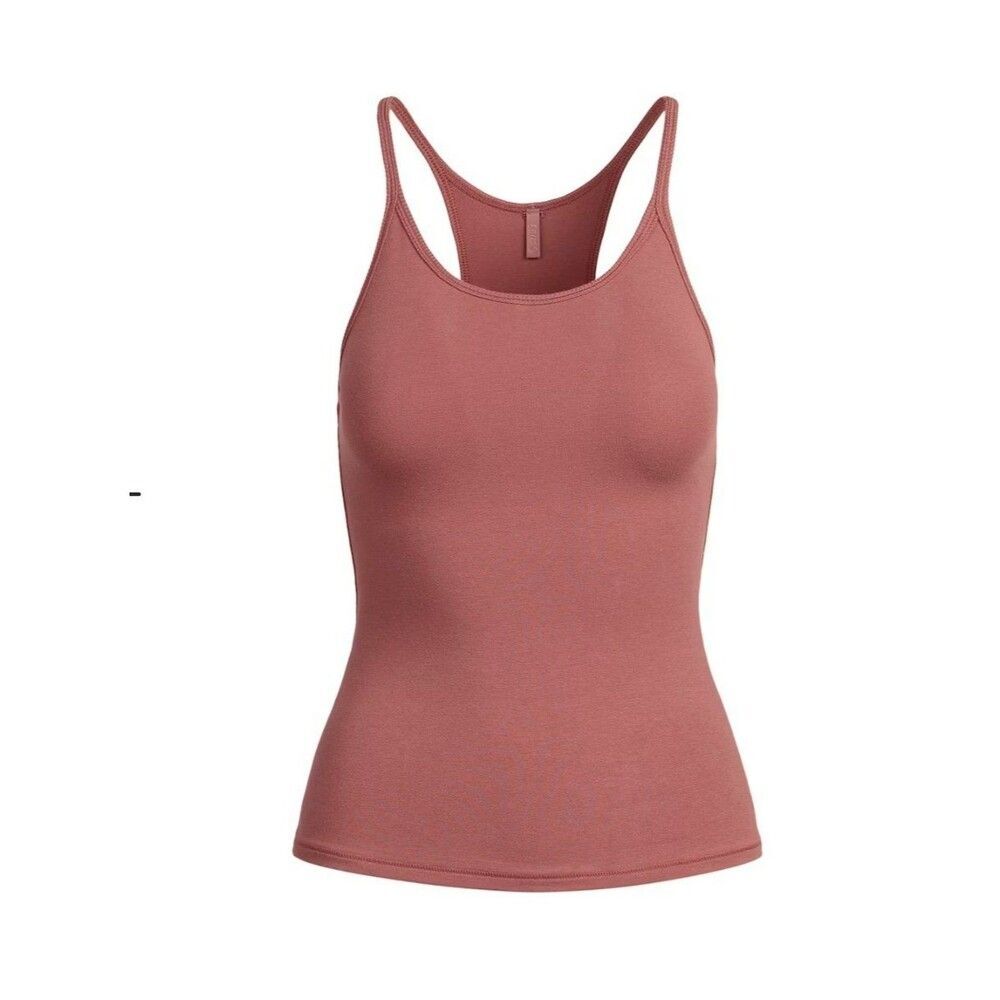 Skims Cotton Jersey Racerback Tank Redwood